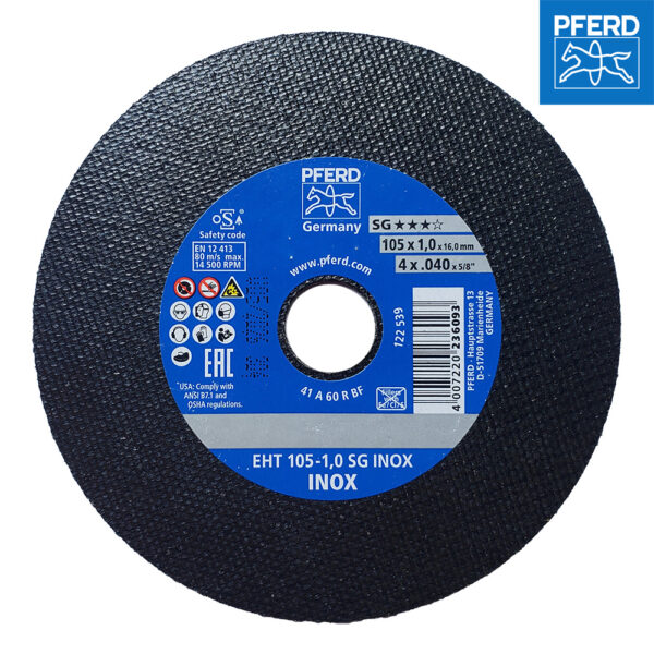 PFERD แผ่นตัดสแตนเลสและเหล็ก ขนาด 4 นิ้ว หนา 1.0 mm