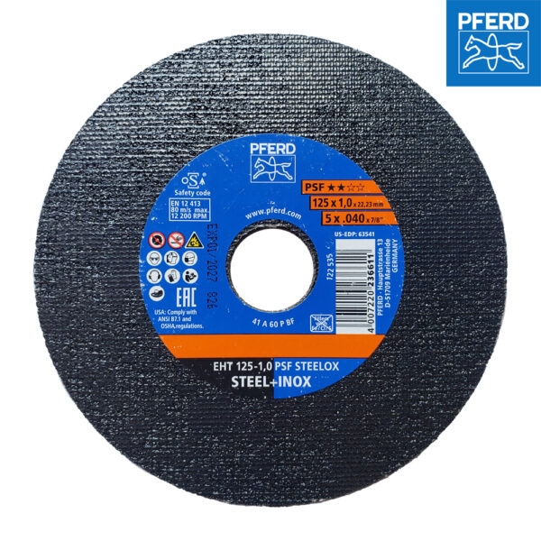 PFERD แผ่นตัดสแตนเลสและเหล็ก ขนาด 5 นิ้ว หนา 1.0 mm