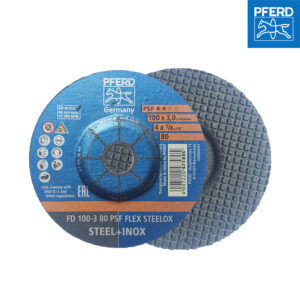 PFERD ใบเจียรเหล็กและสแตนเลสแบบอ่อนตัว A80 ขนาด 4 นิ้ว หนา 3 มิล